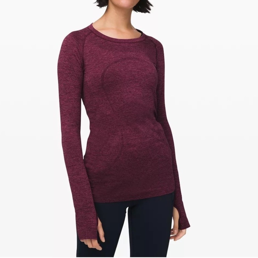Lululemon Swiftly Tech Long Sleeve 2.0 Shirt Magenta Purple Heathered Womens